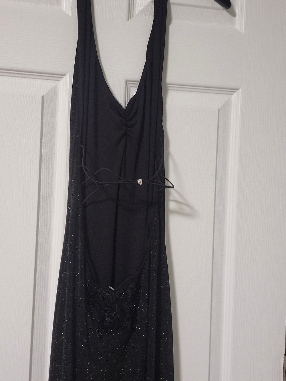 TIGER MIST ASTORIA Black Open-Back Halter Evening Dress with Butterfly Detail S - Picture 8 of 16